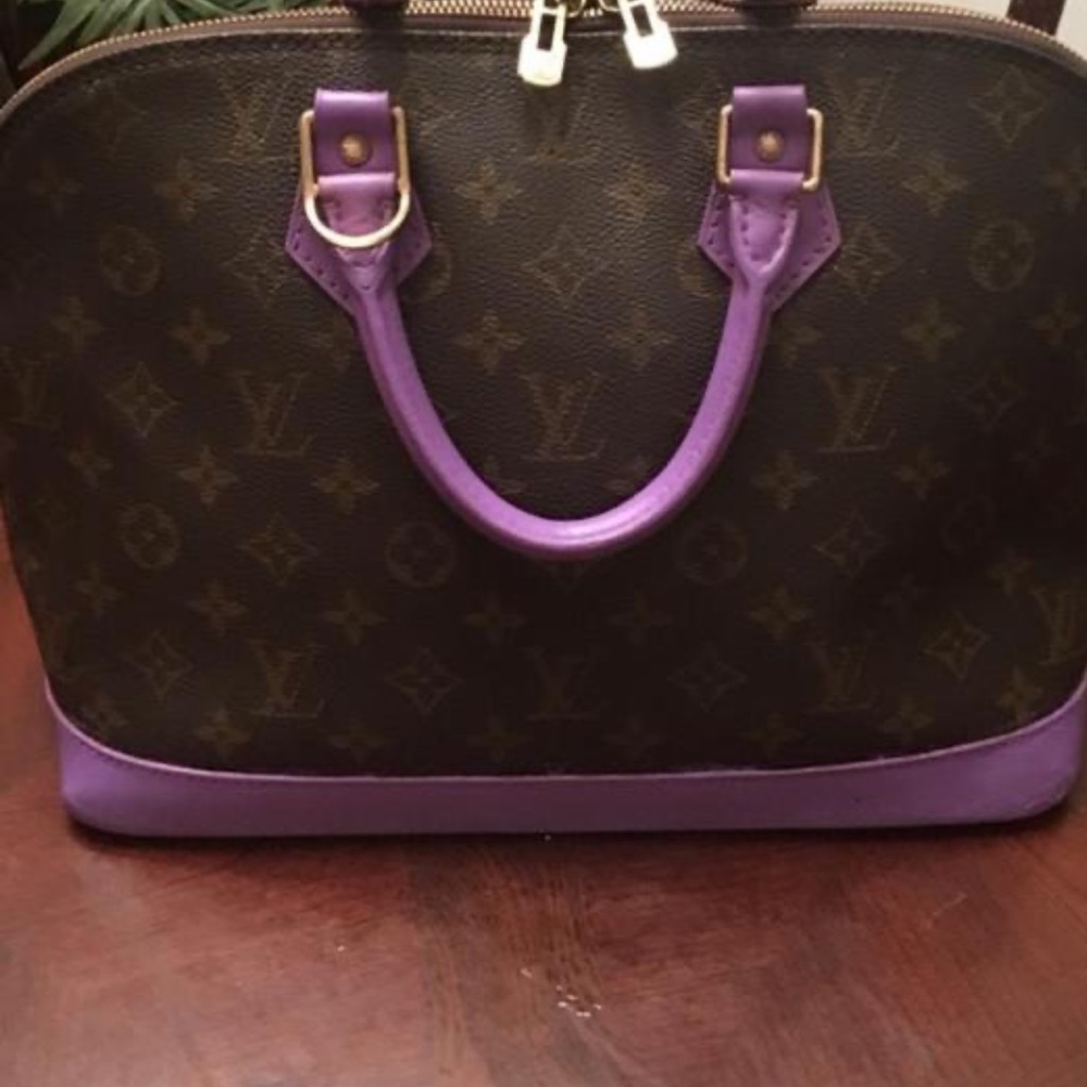 Louis Vuitton Vintage Alma Satchel Custom Violet - Picture 2 of 6